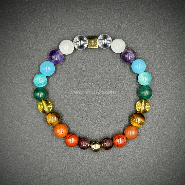 Total Chakra Healing Bracelet with 12k Gold