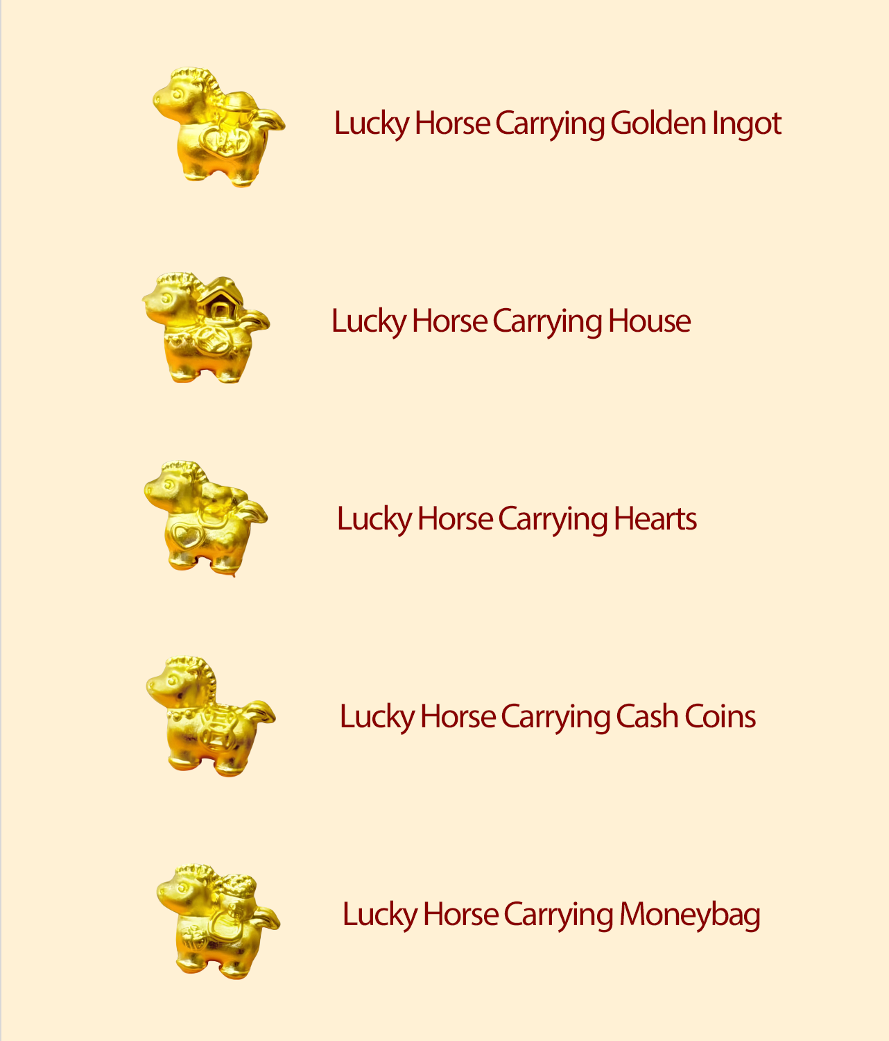 24 karat Lucky Horse Bracelet in Golden Tiger's Eye, Red Agate and Pyrite