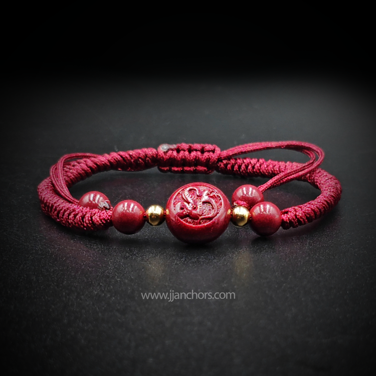 Lucky Talisman Cinnabar Snake Bracelet