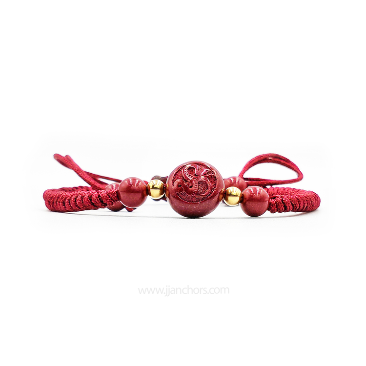 Lucky Talisman Cinnabar Snake Bracelet