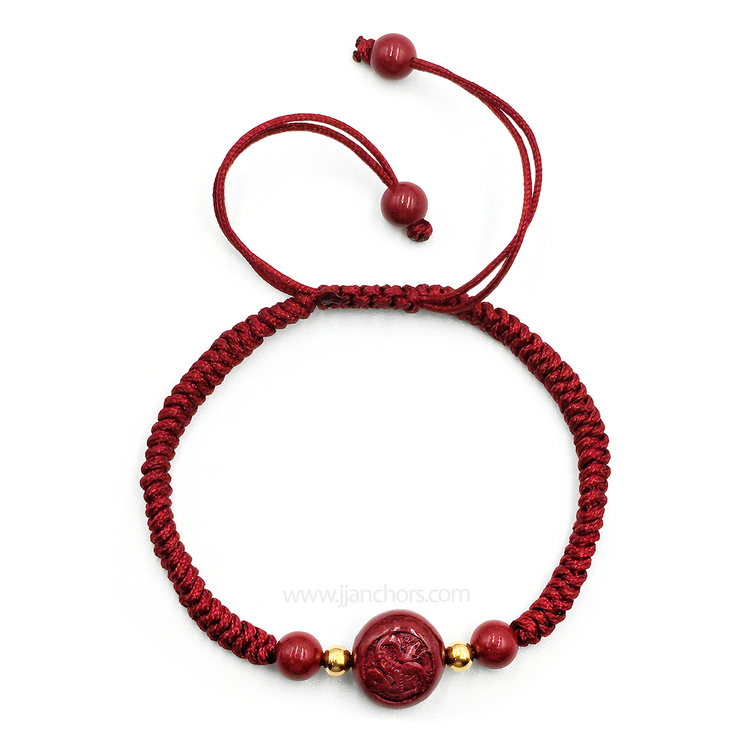 Lucky Talisman Cinnabar Snake Bracelet