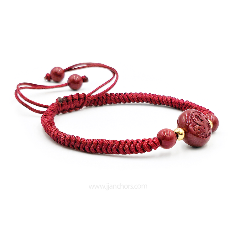Lucky Talisman Cinnabar Snake Bracelet