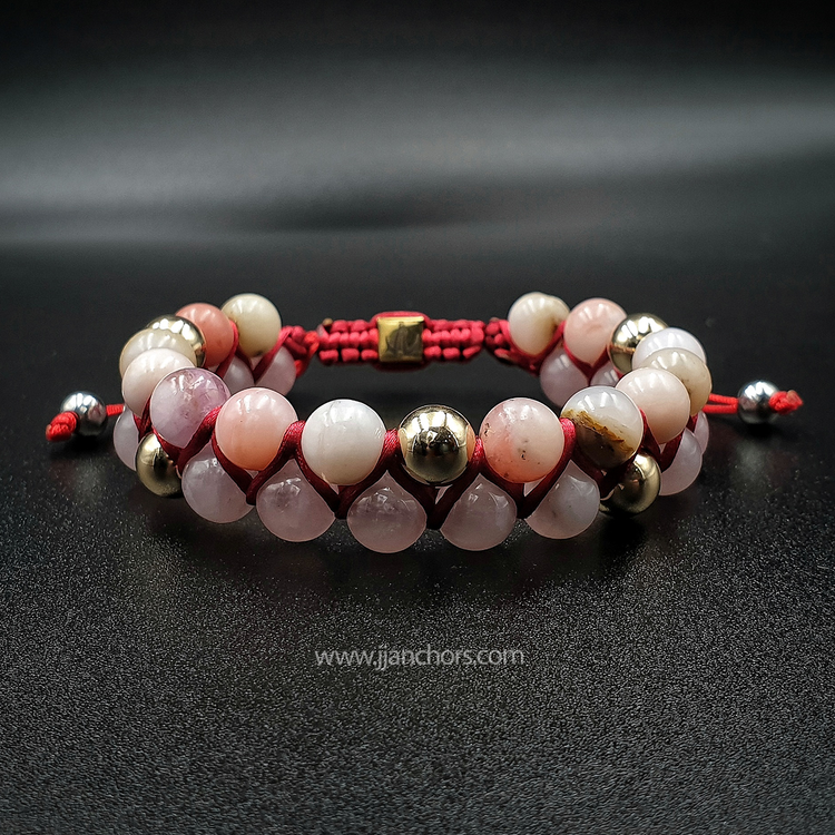 Shari - Shamballa Pink Opal | Rose Quartz | 12K Gold