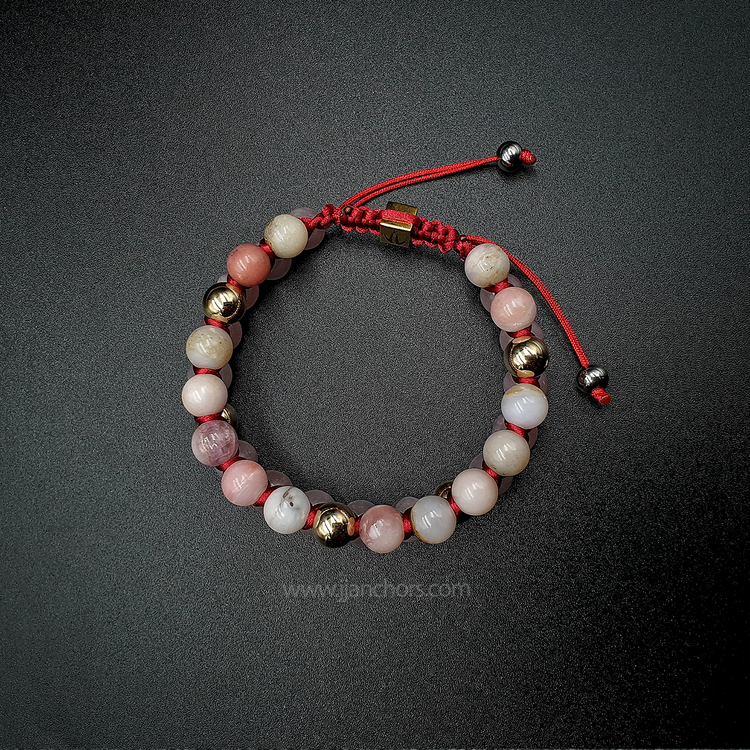 Shari - Shamballa Pink Opal | Rose Quartz | 12K Gold