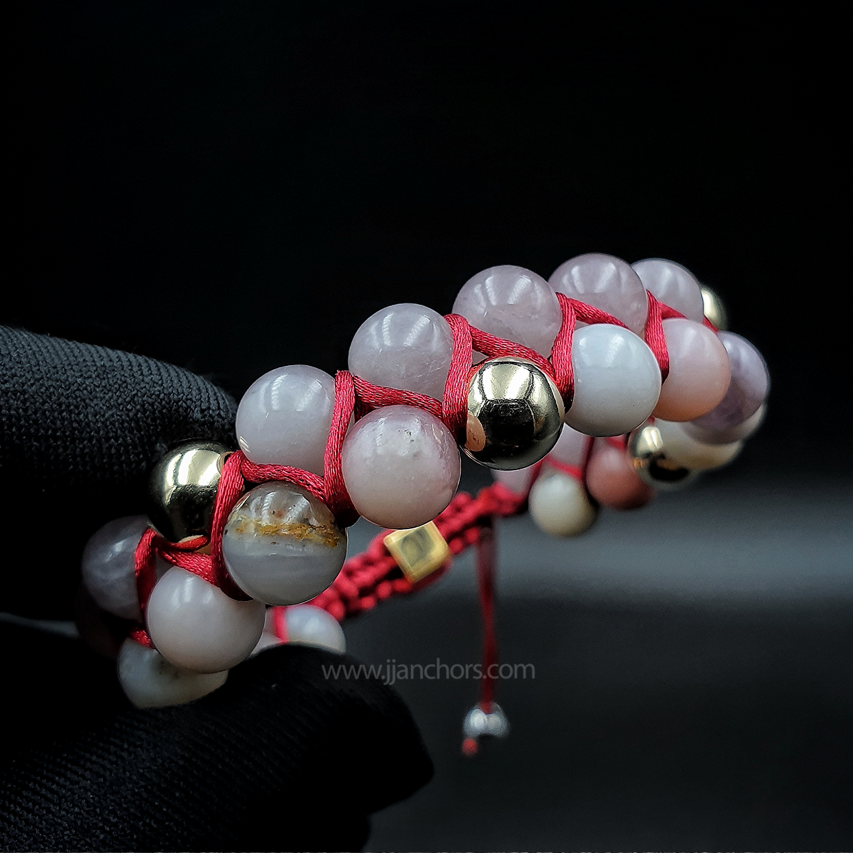 Shari - Shamballa Pink Opal | Rose Quartz | 12K Gold