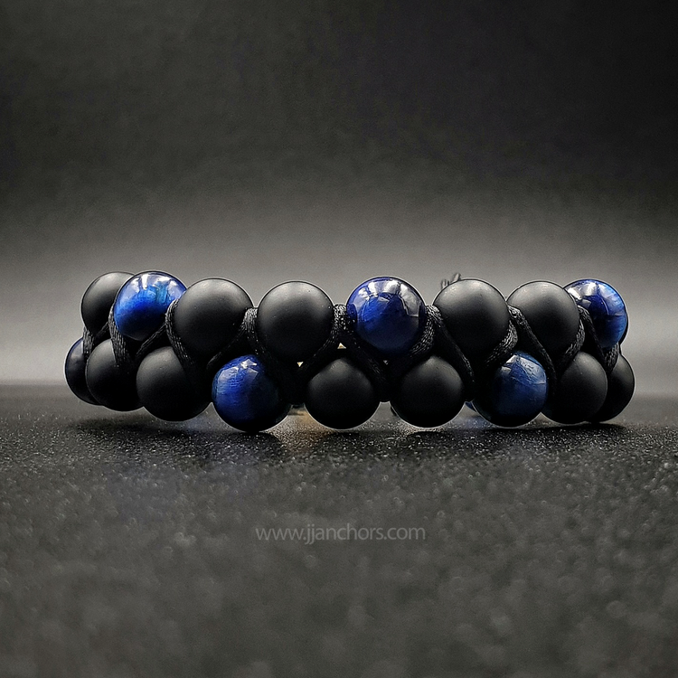 Sylvan - Shamballa Blue Tiger's Eye | Matte Black Onyx