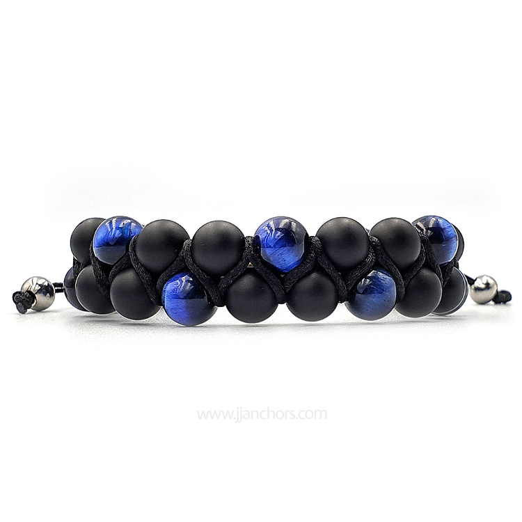 Sylvan - Shamballa Blue Tiger's Eye | Matte Black Onyx
