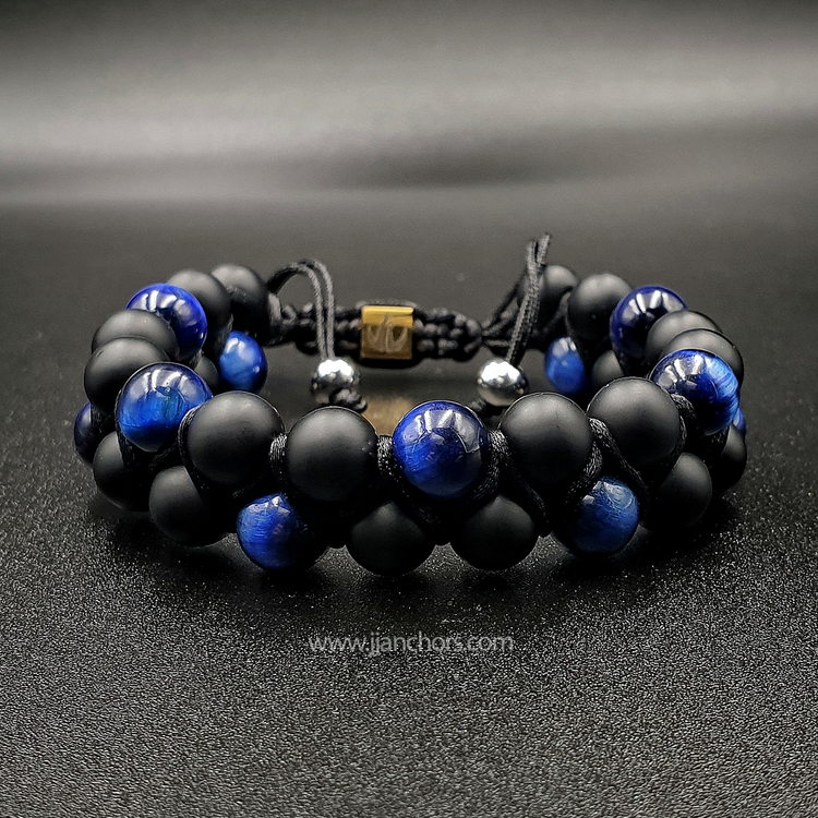 Sylvan - Shamballa Blue Tiger's Eye | Matte Black Onyx