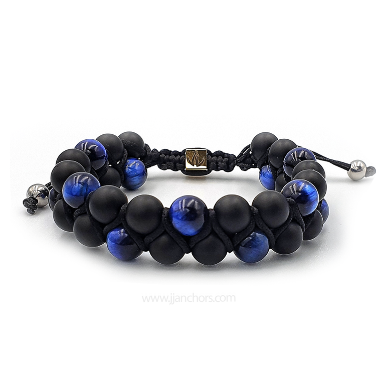 Sylvan - Shamballa Blue Tiger's Eye | Matte Black Onyx