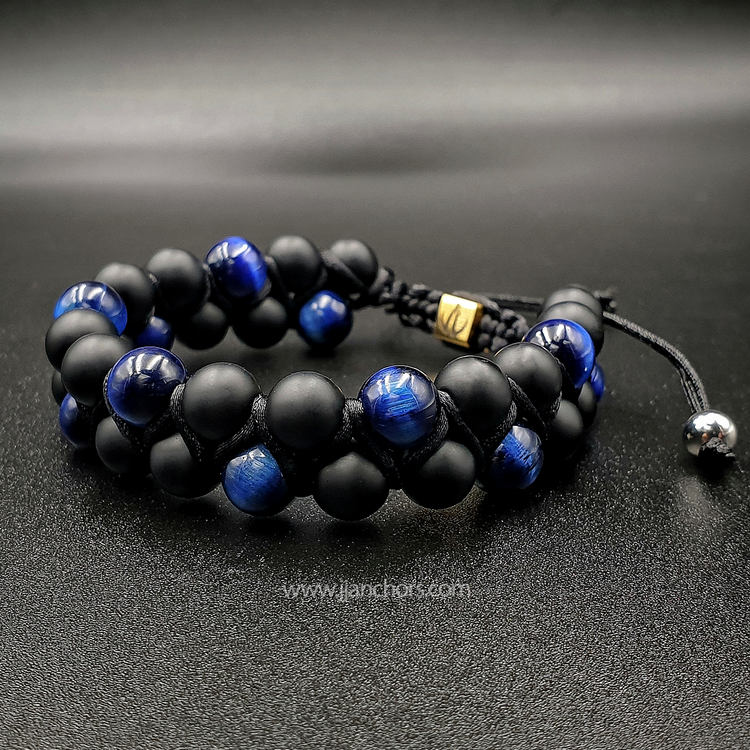 Sylvan - Shamballa Blue Tiger's Eye | Matte Black Onyx