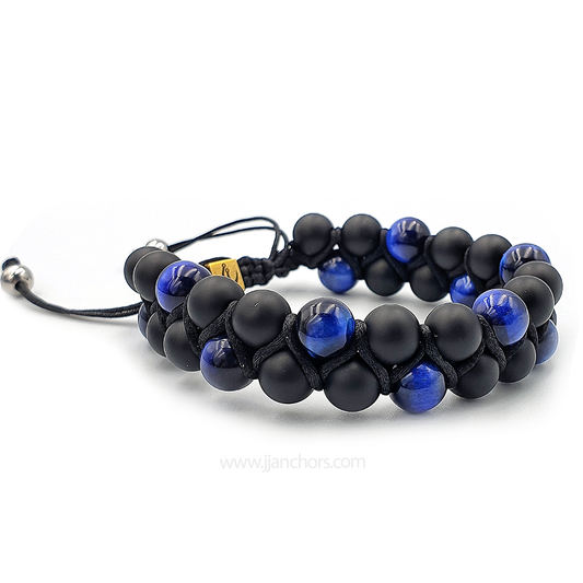 Sylvan - Shamballa Blue Tiger's Eye | Matte Black Onyx