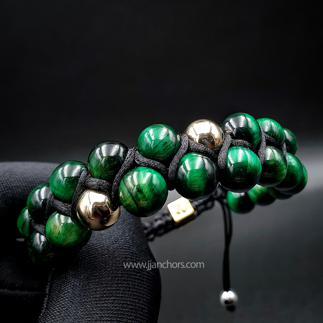 Atreus - Shamballa Green Tiger's Eye | 12K Gold