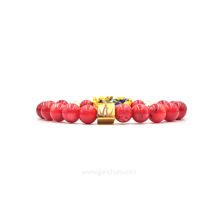 Lucky Bixie with 12K Gold in Red Corals