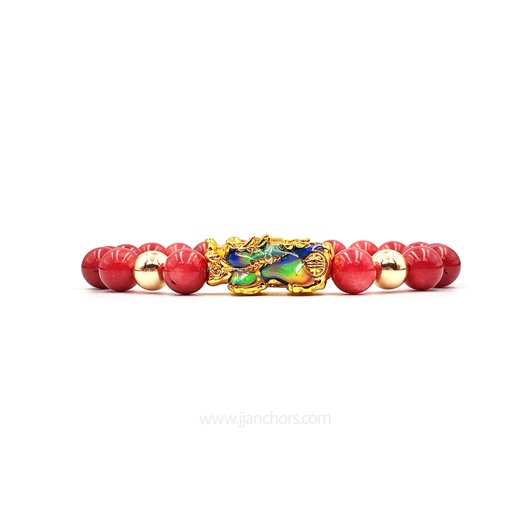 Lucky Bixie with 12K Gold in Red Corals