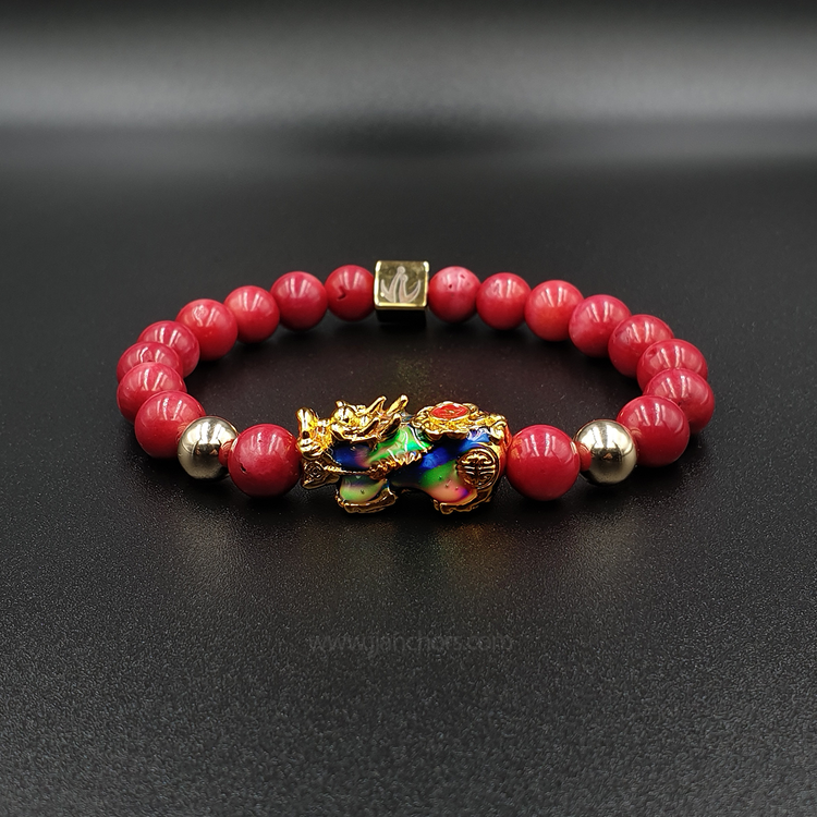 Lucky Bixie with 12K Gold in Red Corals