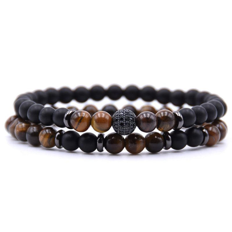 Twin Bracelets with Cubic Zirconia