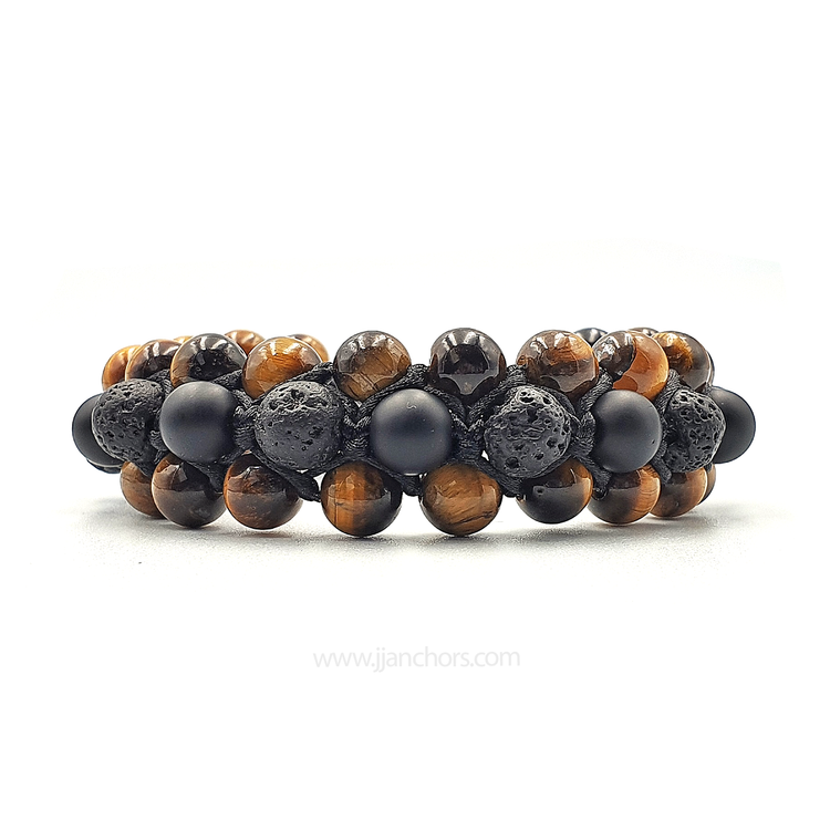 Emilio - Shamballa Tiger's Eye | Black Onyx | Lava Stone