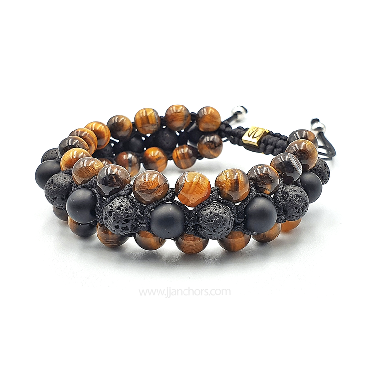 Emilio - Shamballa Tiger's Eye | Black Onyx | Lava Stone