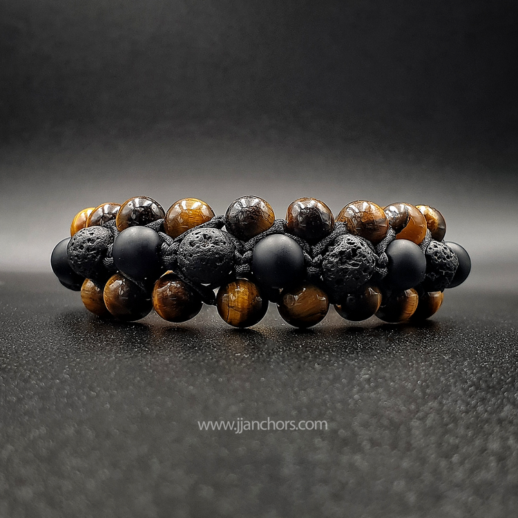 Emilio - Shamballa Tiger's Eye | Black Onyx | Lava Stone