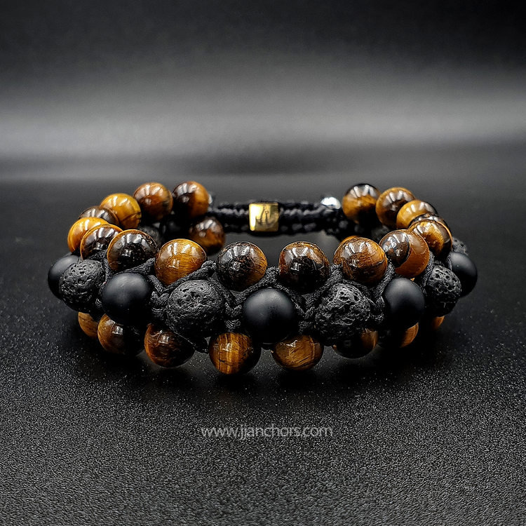 Emilio - Shamballa Tiger's Eye | Black Onyx | Lava Stone