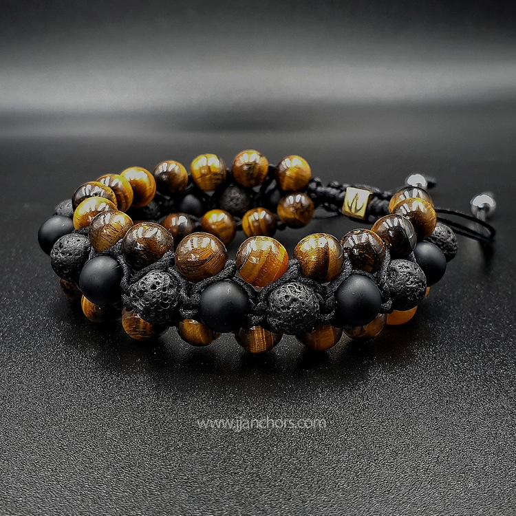Emilio - Shamballa Tiger's Eye | Black Onyx | Lava Stone