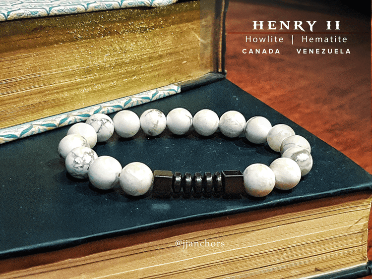 Henry II -Howlite | Hematite