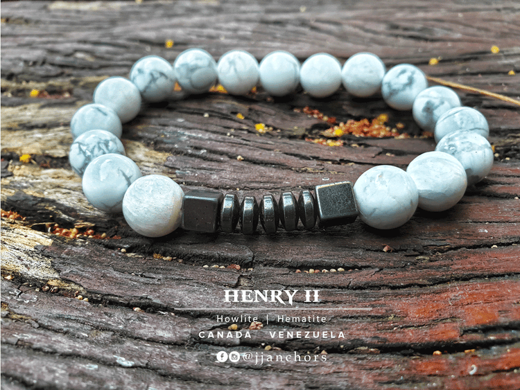 Henry II -Howlite | Hematite