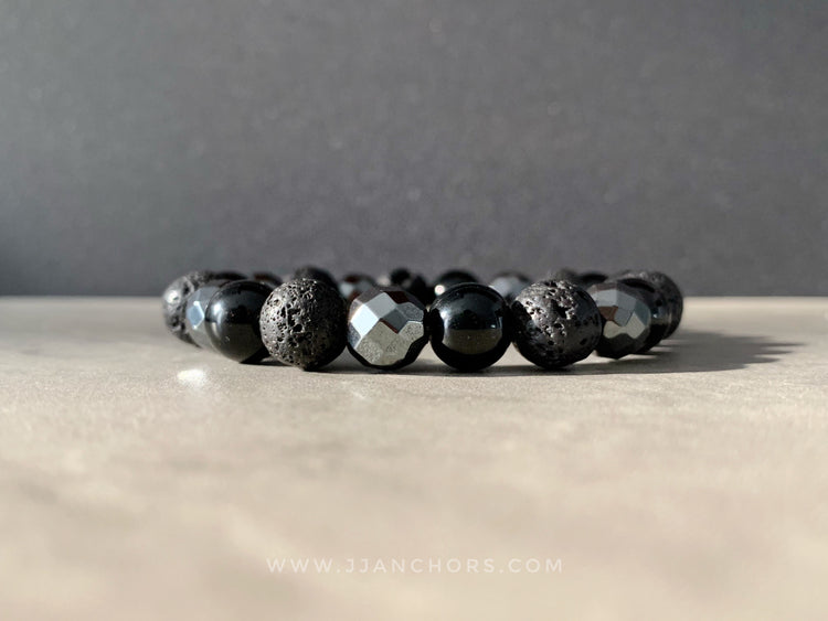 Thiago - Black Onyx | Lava Stone | Hematite