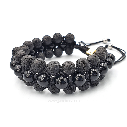 Marco - Shamballa Lava Stone | Matte Black Onyx