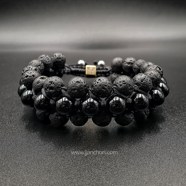 Marco - Shamballa Lava Stone | Matte Black Onyx