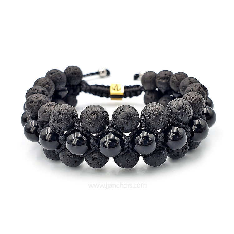 Marco - Shamballa Lava Stone | Matte Black Onyx