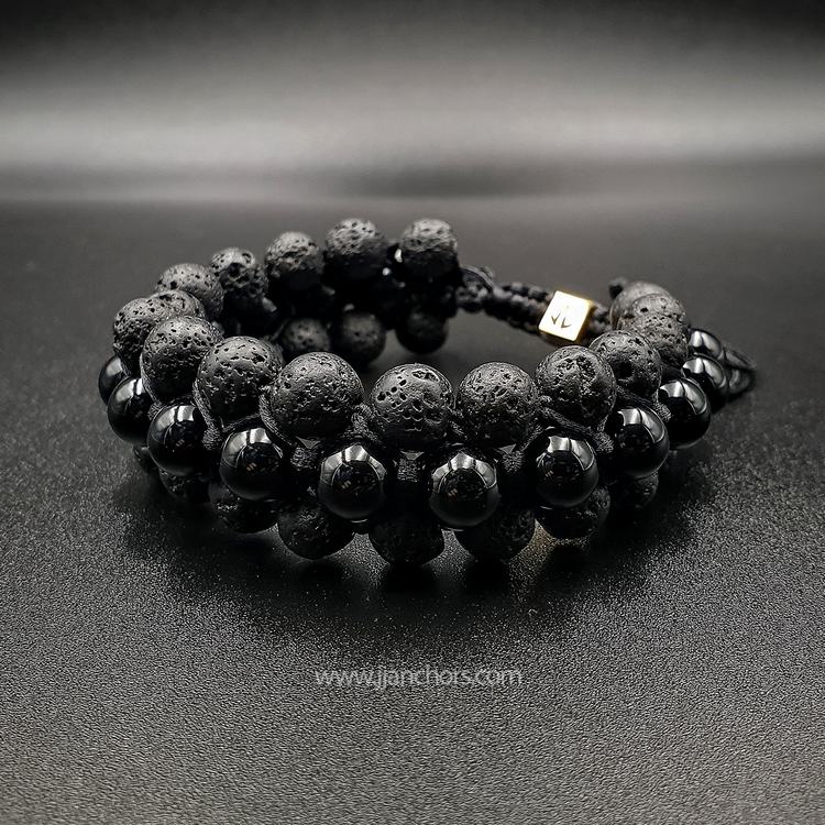 Marco - Shamballa Lava Stone | Matte Black Onyx