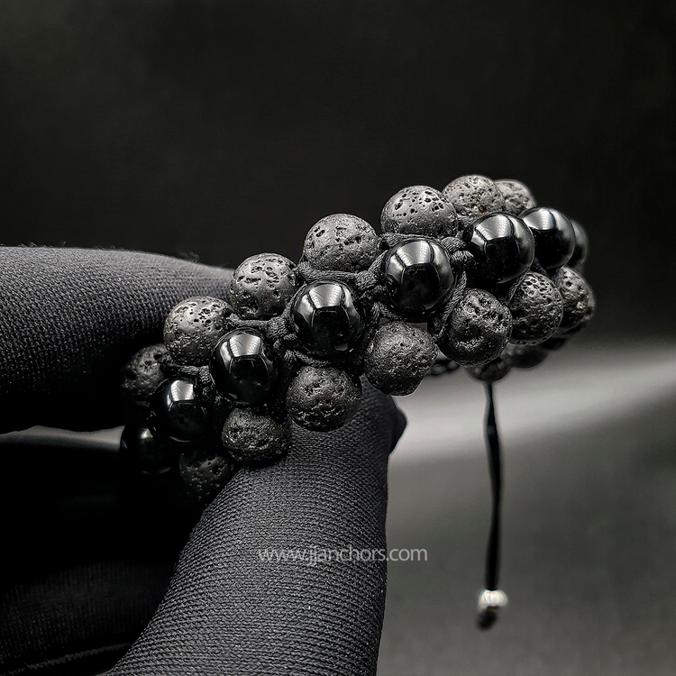 Marco - Shamballa Lava Stone | Matte Black Onyx
