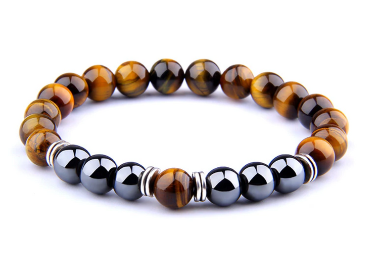 Hermes III - Tiger's Eye | Hematite | Stainless Steel