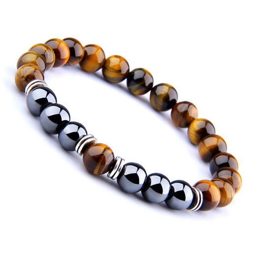 Hermes III - Tiger's Eye | Hematite | Stainless Steel