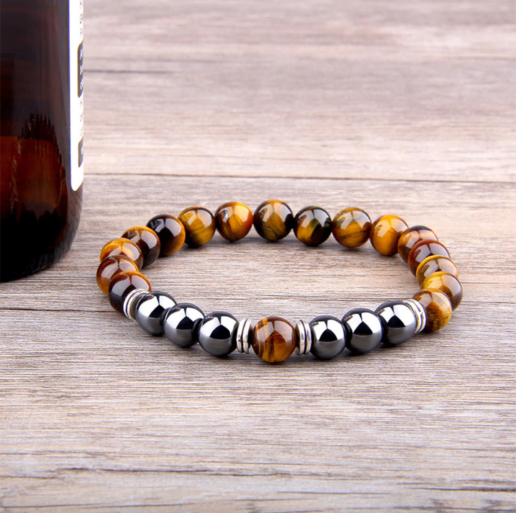 Hermes III - Tiger's Eye | Hematite | Stainless Steel