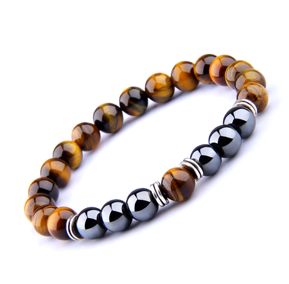 Hermes III - Tiger's Eye | Hematite | Stainless Steel