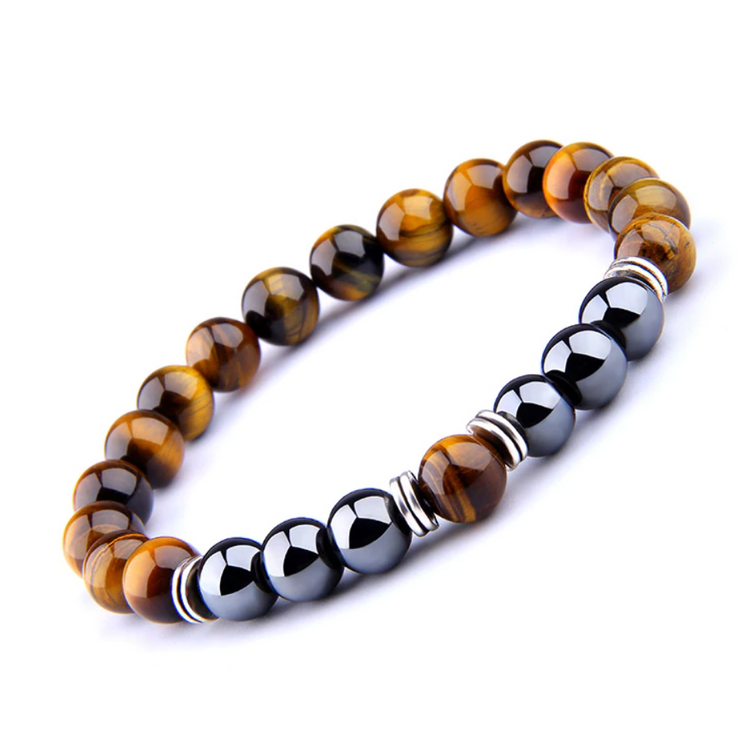 Hermes III - Tiger's Eye | Hematite | Stainless Steel