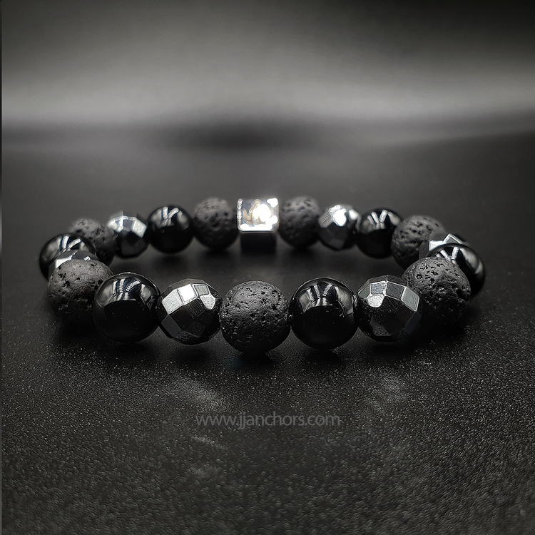 Thiago - Black Onyx | Lava Stone | Hematite