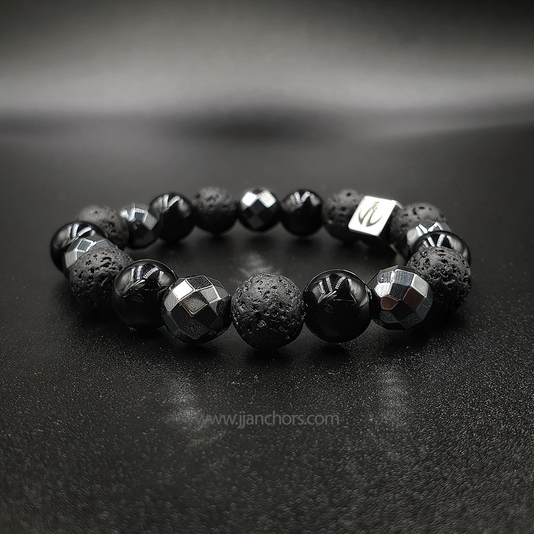 Thiago - Black Onyx | Lava Stone | Hematite