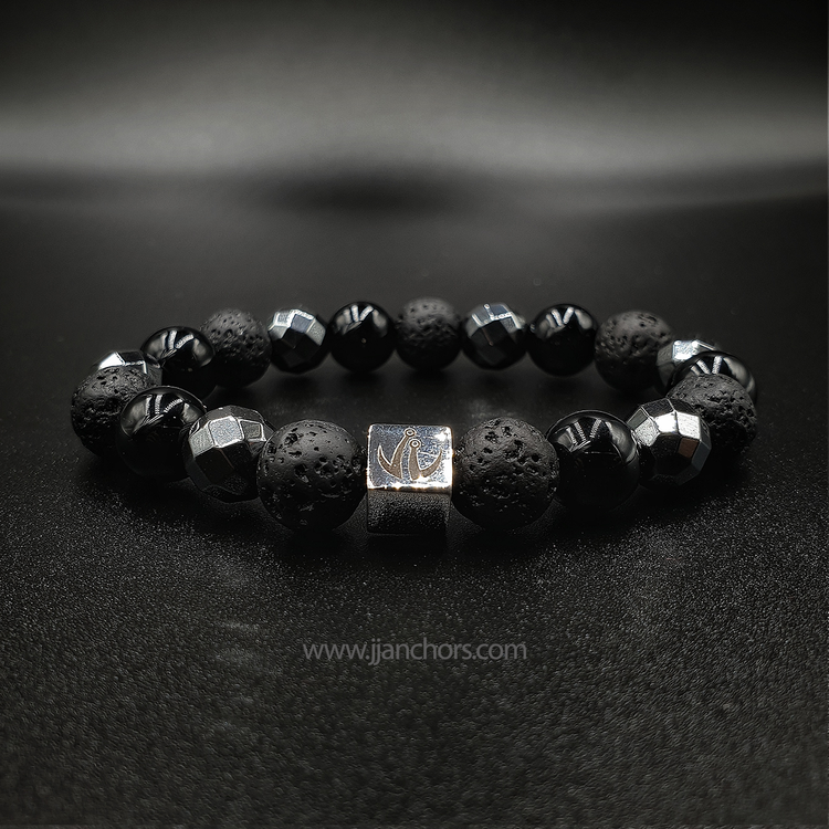 Thiago - Black Onyx | Lava Stone | Hematite