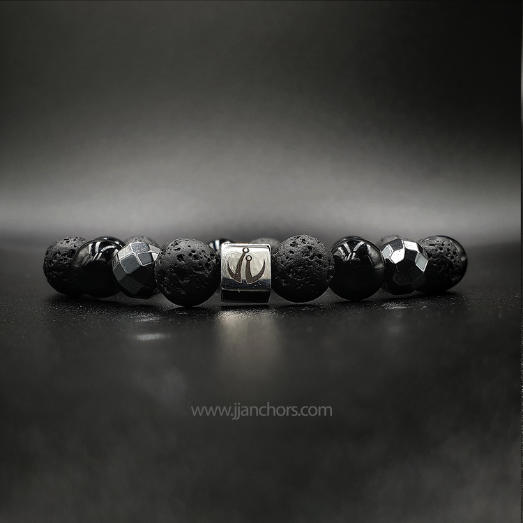 Thiago - Black Onyx | Lava Stone | Hematite