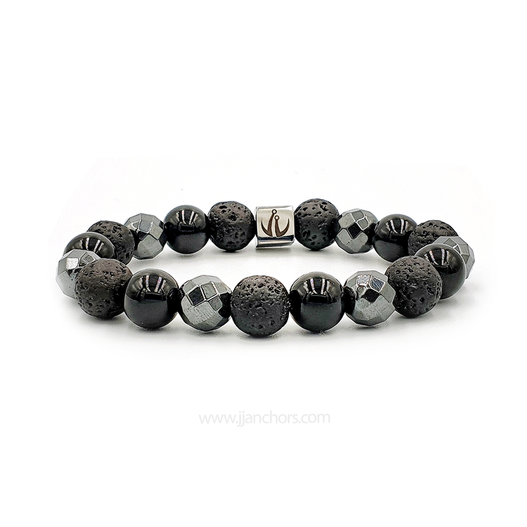 Thiago - Black Onyx | Lava Stone | Hematite