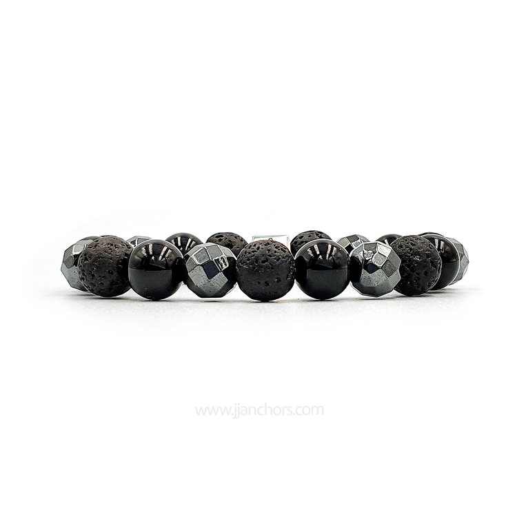 Thiago - Black Onyx | Lava Stone | Hematite