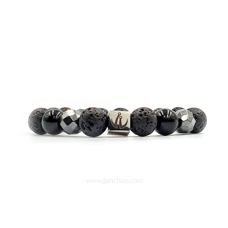 Thiago - Black Onyx | Lava Stone | Hematite