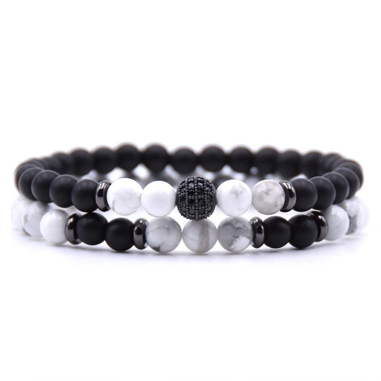 Twin Bracelets with Cubic Zirconia