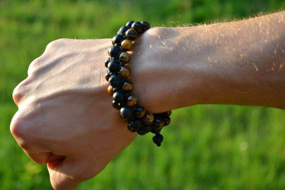 Emilio - Shamballa Tiger's Eye | Black Onyx | Lava Stone