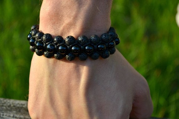 Marco - Shamballa Lava Stone | Matte Black Onyx