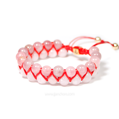 Amara - Shamballa Moonstone | Rose Quartz | 14K Gold