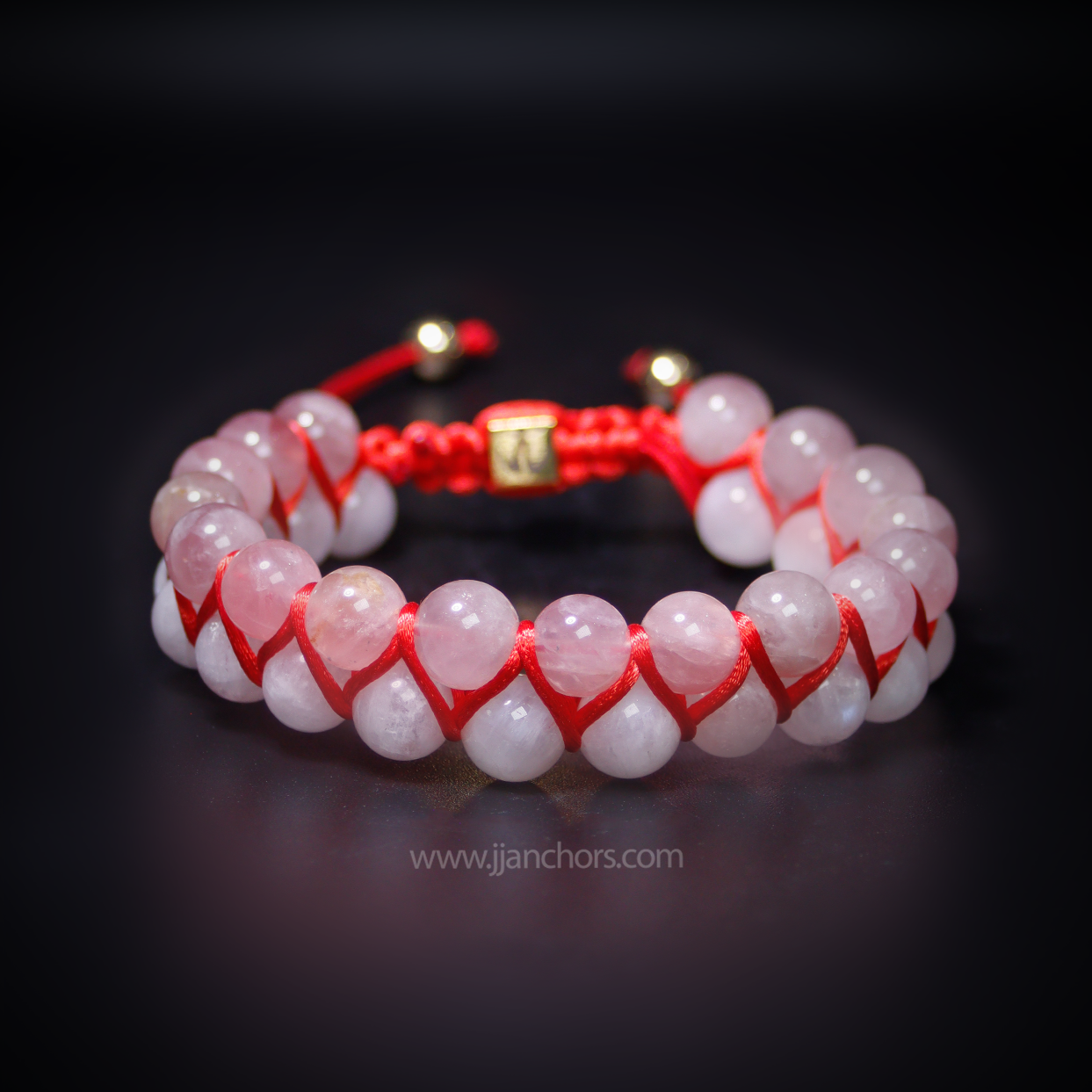Amara - Shamballa Moonstone | Rose Quartz | 14K Gold-filled Bead